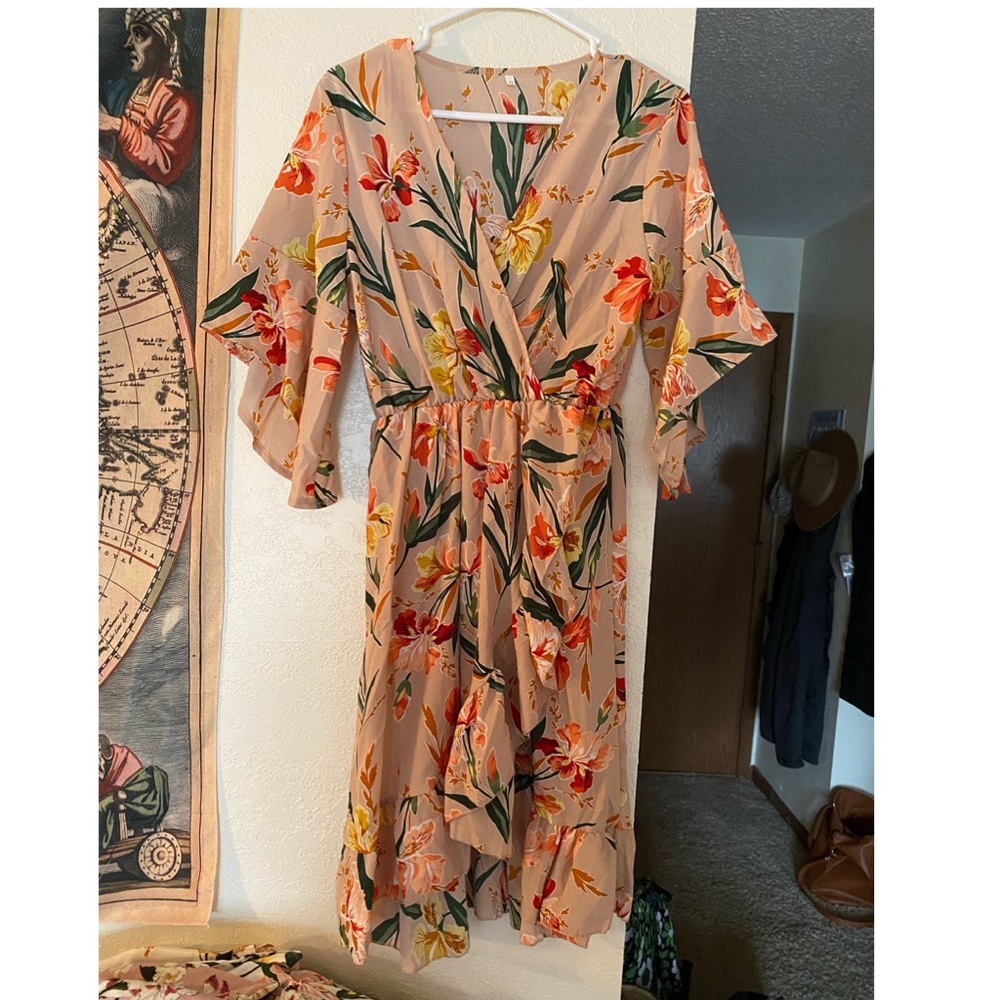 Shein XL floral shift dress
